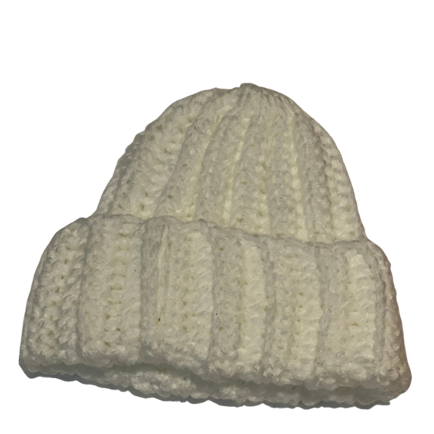 Adult Chunky Ribbed Hat-White-Hat-Lenma's Creations