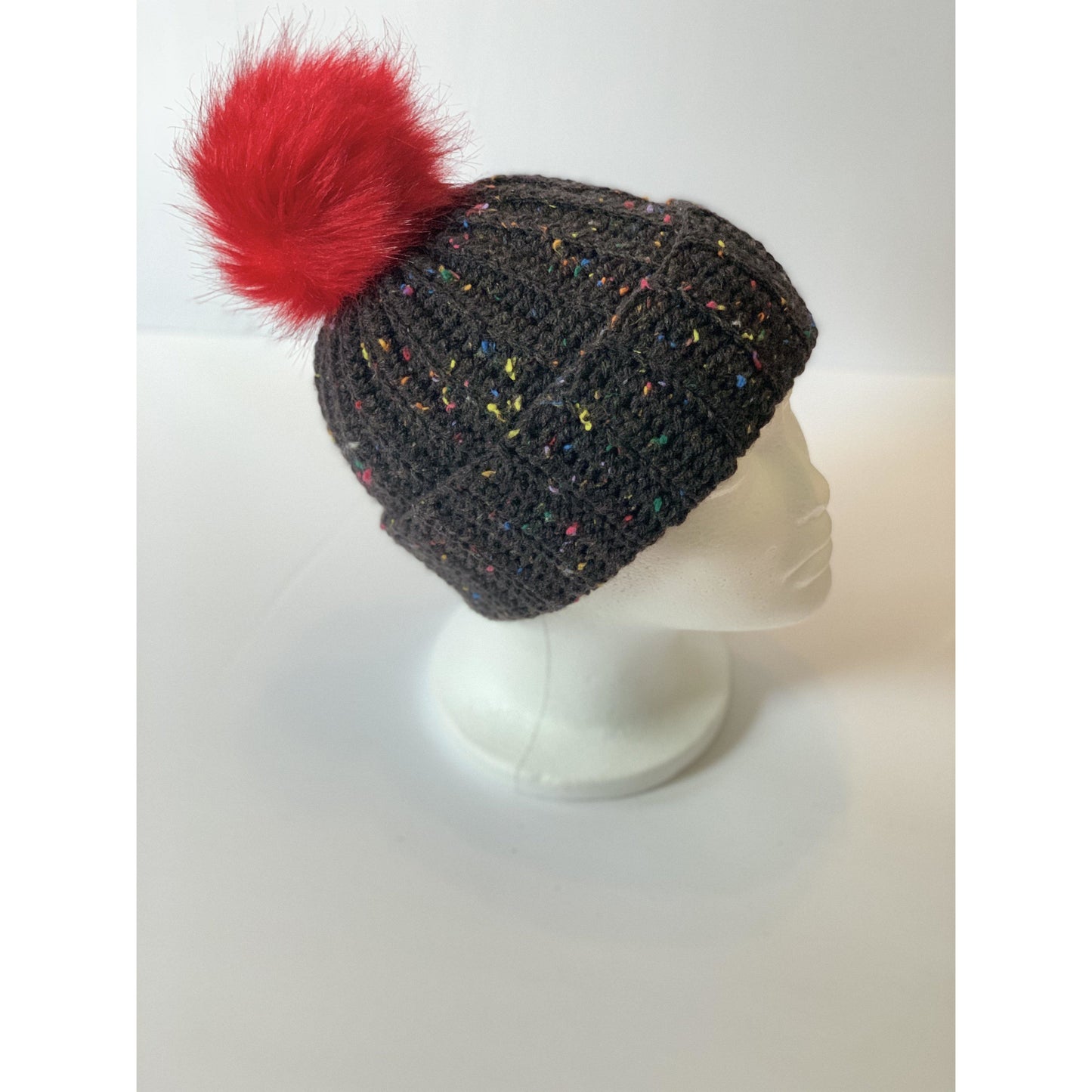 Ribbed Beanie-Charcoal Tweed-Hat-Lenma's Creations